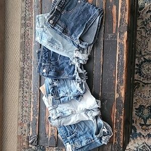 Lot of 6 jean shorts girls size 12